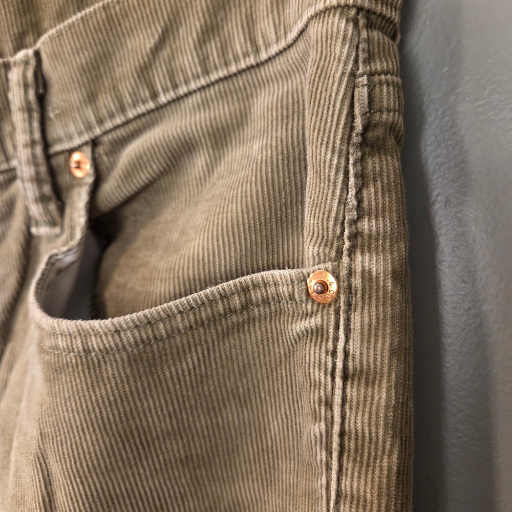 Levi's 511 Men's Slim Fit Corduroy Pants Khaki Green Tan Size 32x32 - Picture 6 of 10